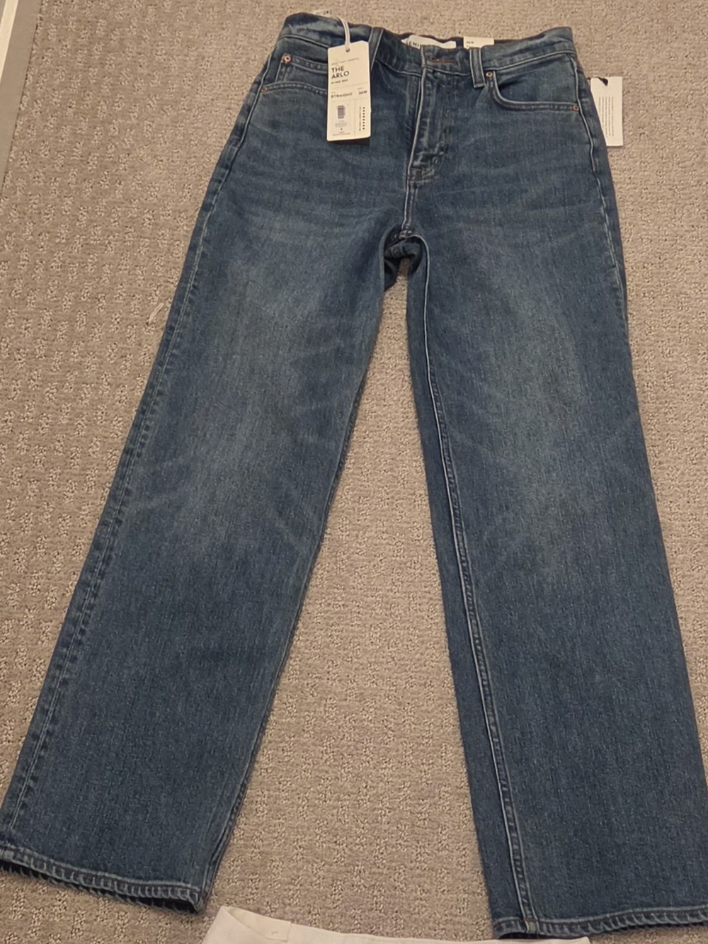 Denim Forum Mid-Blue Straight Leg Women's Jeans